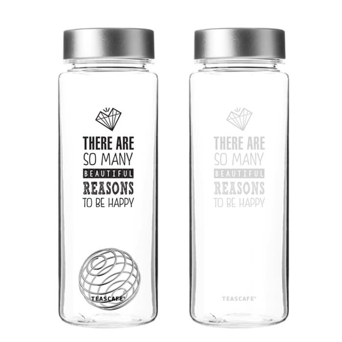 TEASCAFE Tritan BPA Free Water Bottlewith Aluminum Lid